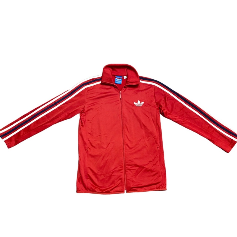 Adidas 3 Stripes Track Jacket Red Men’s Size Medium